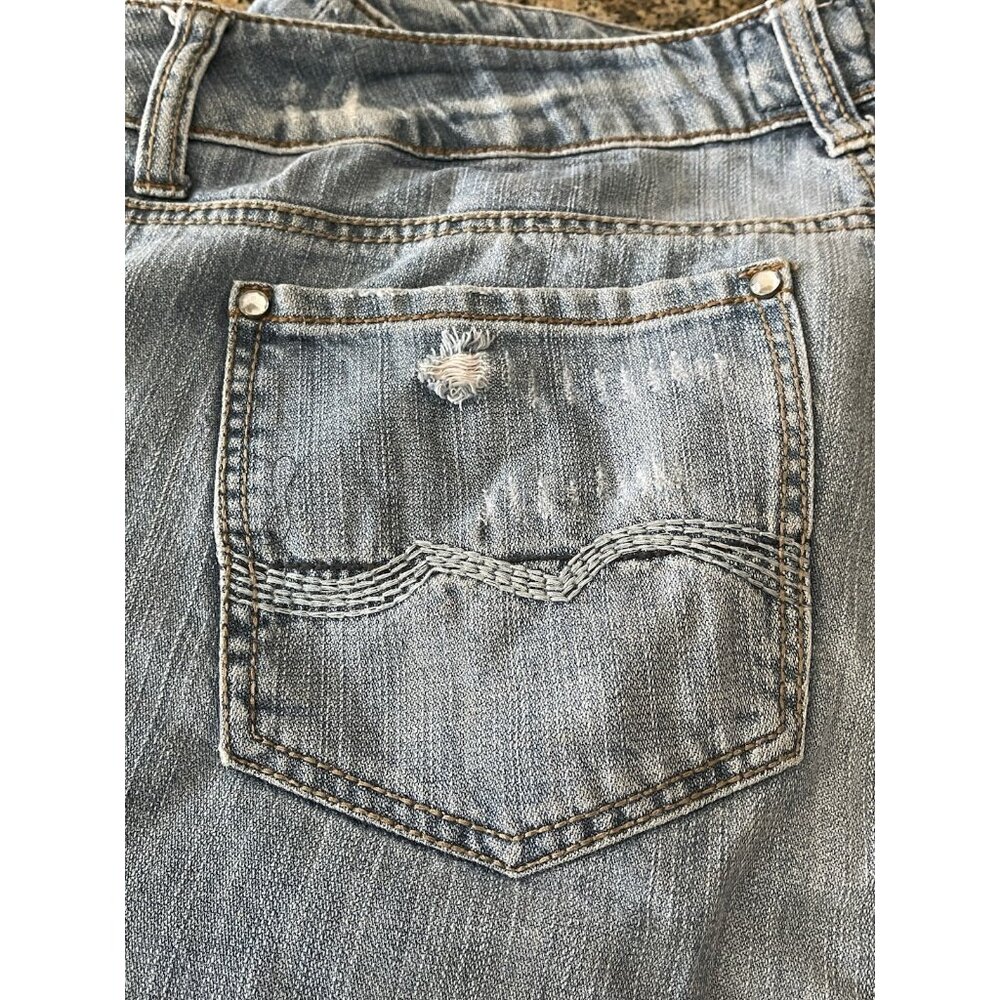 Z Cavaricci Y2K Boyfriend PLUS size 16 Distressed Straight Leg Jeans - Picture 12 of 15